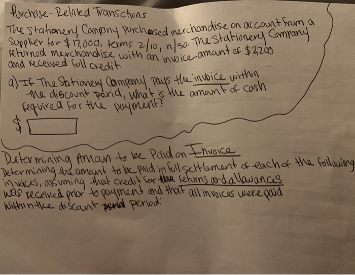 paid within the discount period: Merchandise Invoice Amount Freight Paid by Seller