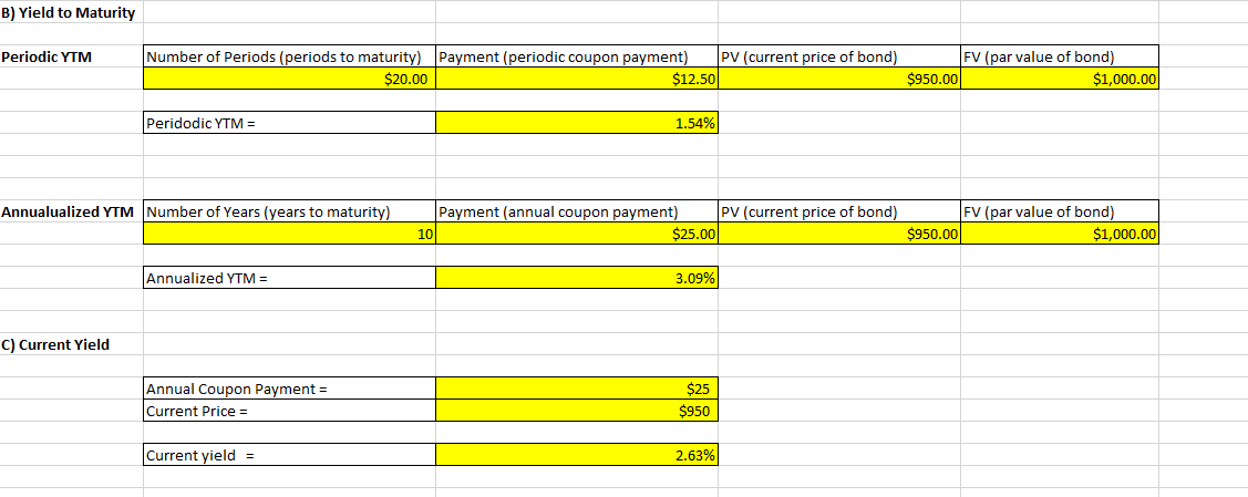 with the questions: Assume that a 10-year, 2.5% annual coupon bond with