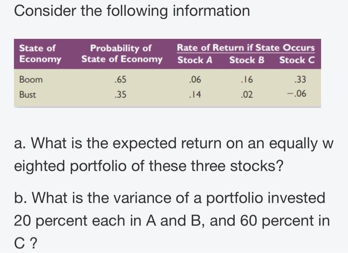  please help me with these 2 exercises!!! Consider the following information