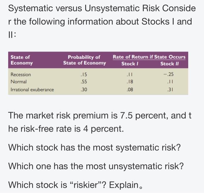 a. What is the expected return on an equally w eighted portfolio
