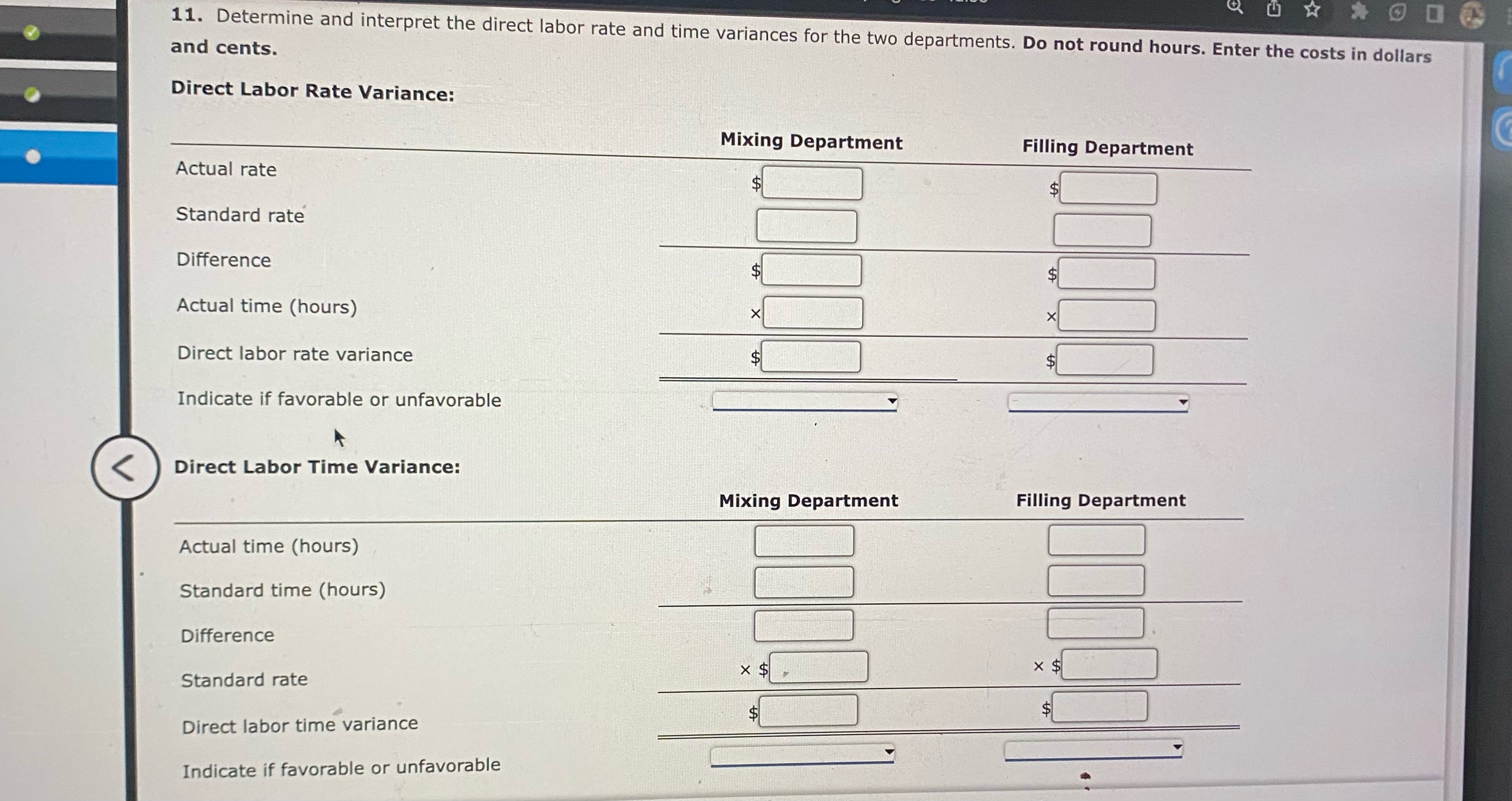 and interpret the factory overhead volume variance. Round rate to four decimal