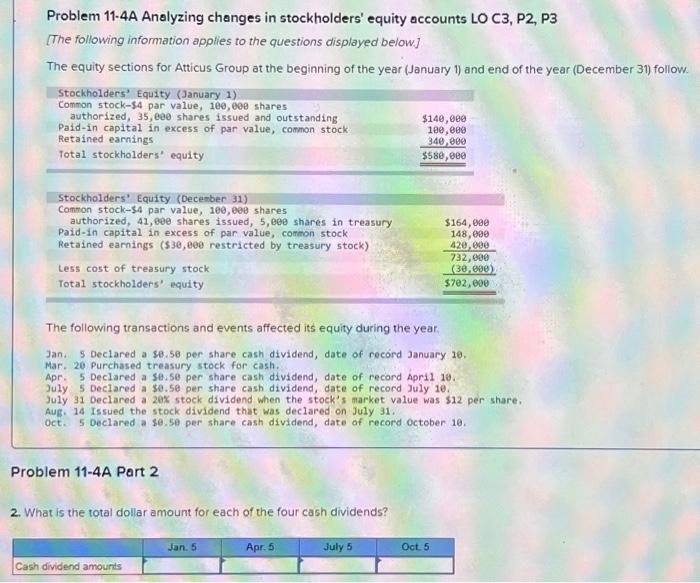 for Atticus Group at the beginning of the year (January 1) and