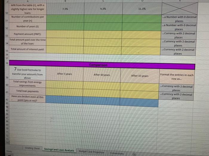 1 [5-year savings) Calculation #2 (10-year savings) Calculation #3 (15-year savings) row