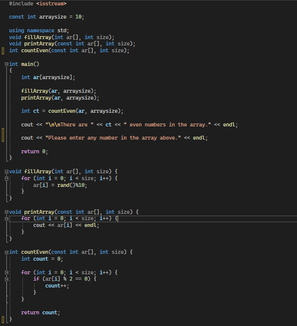  Using the following C++ code down below: Create your own search