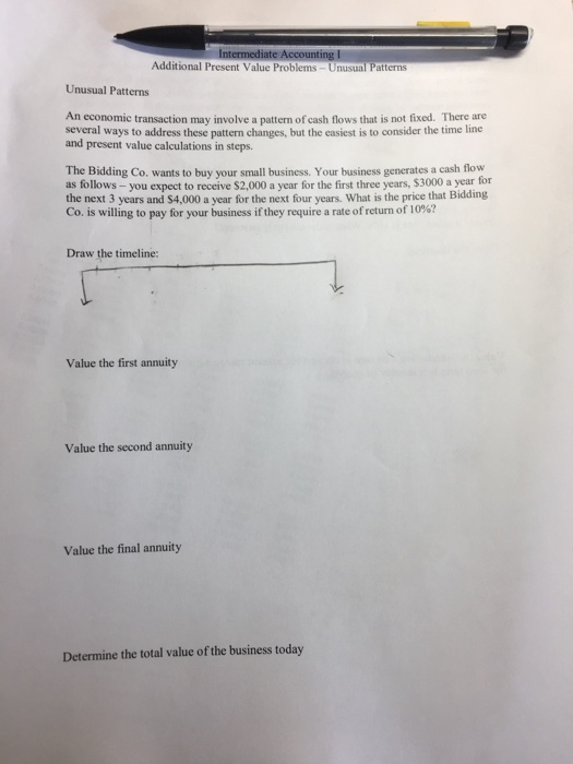  Thank you so much! intermediate Accounting Additional Present Value Problems-Unusual Patterns