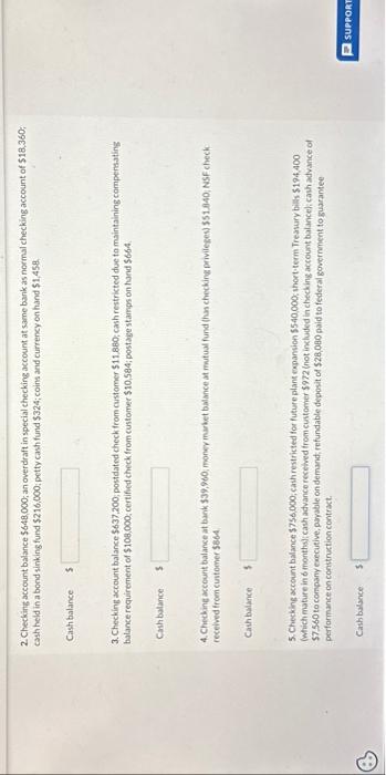  2. Checking account balance $648,000; an overdraft in special checking account