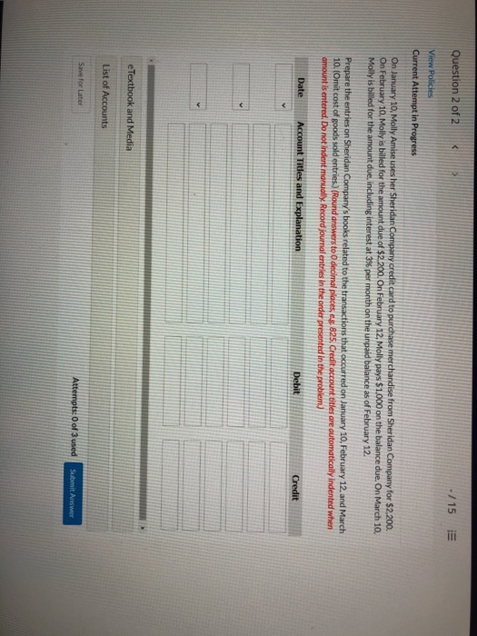 Progress On January 6, Bramble Corp. sells merchandise on account to Harley