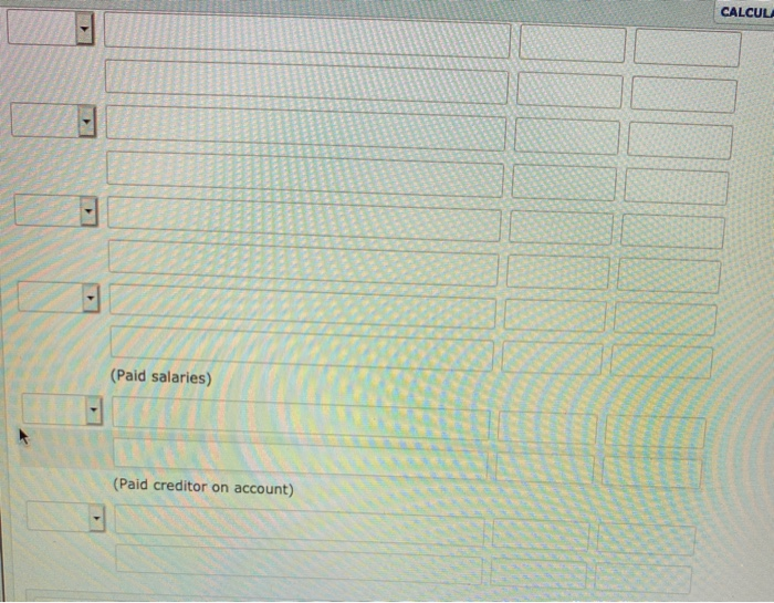 during March. Mar. 1 Invested $20,000 cash in the business. 3 Purchased