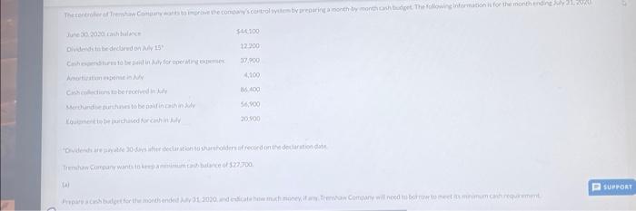 i need the answer part a please (a) a) TheNSHAW COMPANY Cach