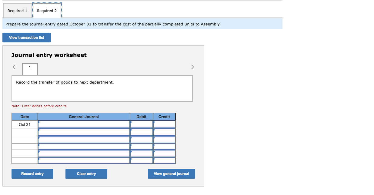 materials are added at the start of production in the Cutting department,