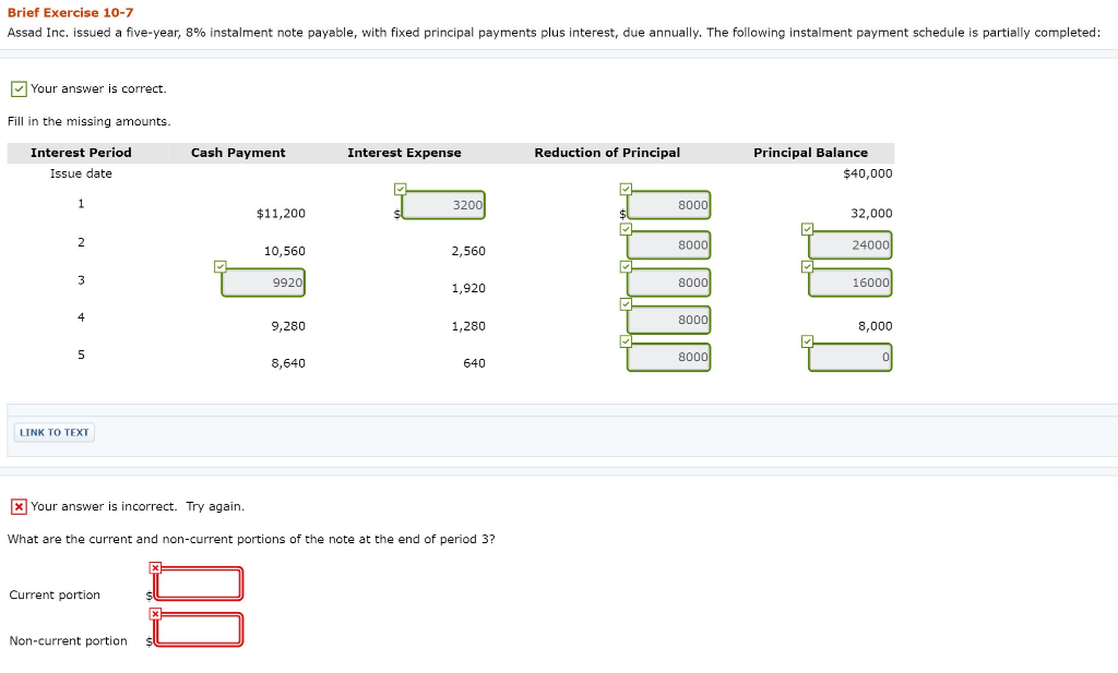  Please show me how you did the current portion and the