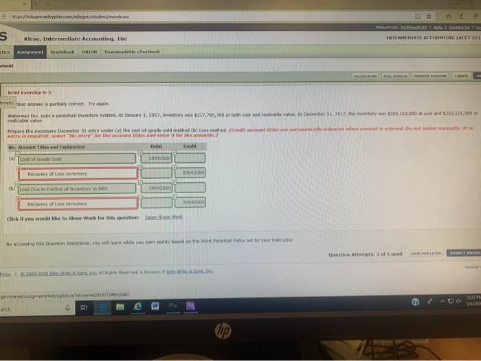  heps://eugen. w yplus.com 5 INTERMEDIATE ACCOUNTING (ACCT 311 Kiese, Intermediate Accounting.