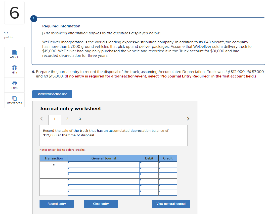  ! Required information points [The following information applies to the questions
