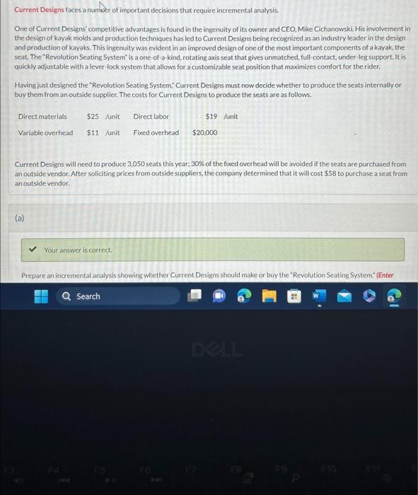  help woth part b (q3) Current Designs faces a nurmser of