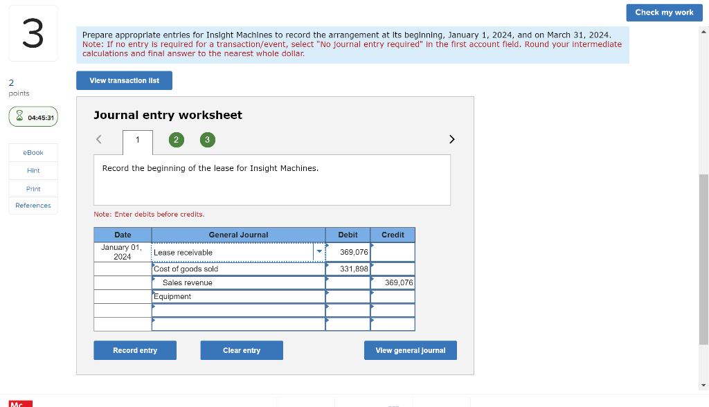 of them are wrong) Exercise 15-11 (Algo) Lessee and lessor; sales-type lease