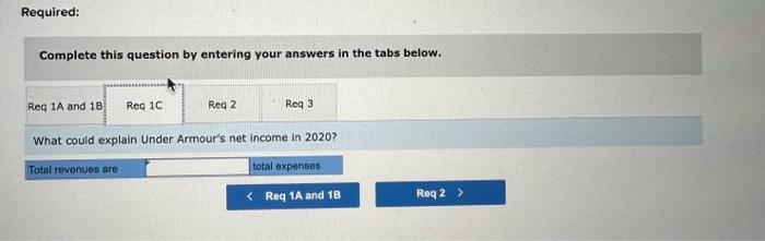 tabs below. Look at the comparison between Nike and Under Armour and