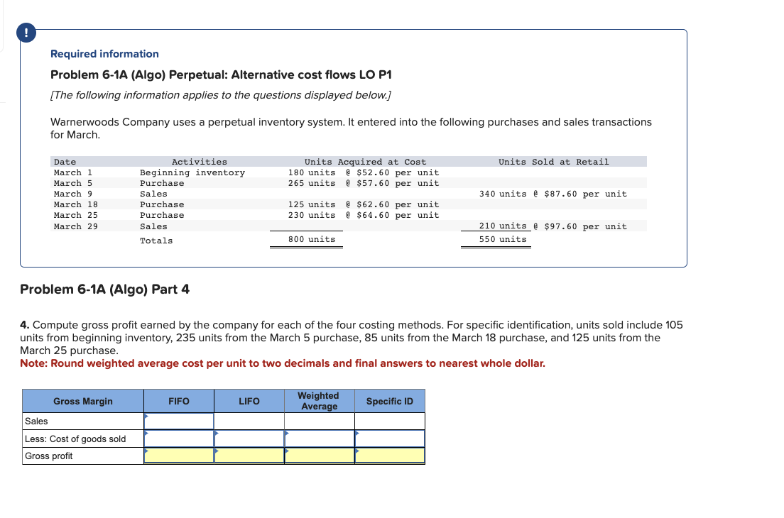Please help me answer this as soon as possible. Required information Problem