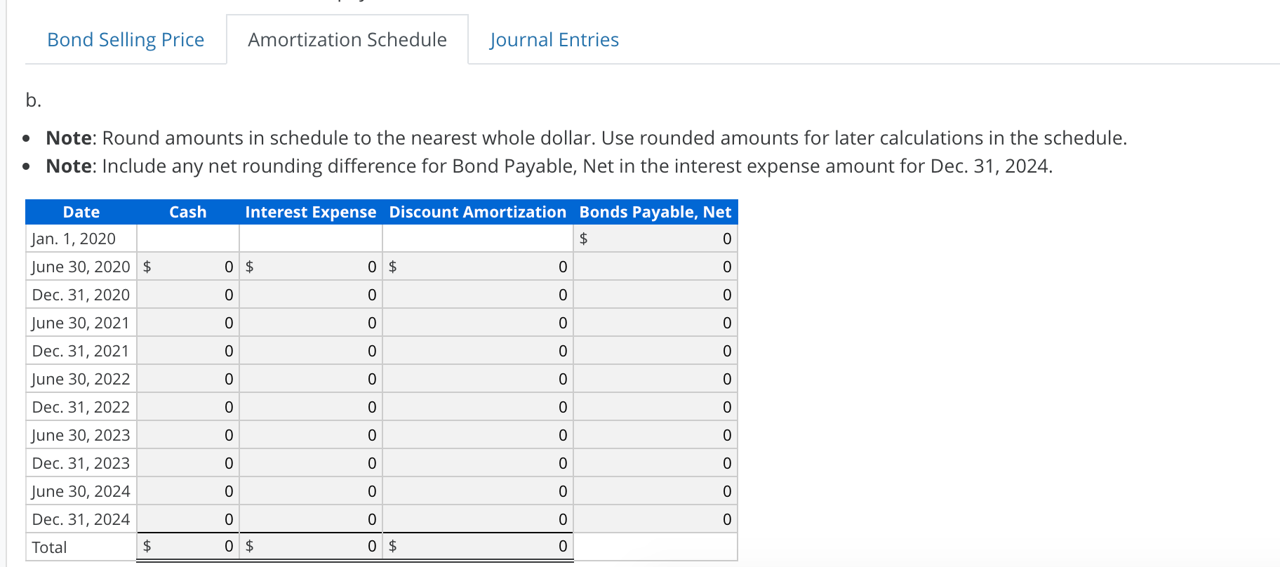 Mitchell Inc. issued 180, 6%, $1,000 bonds on January 1, 2020. The
