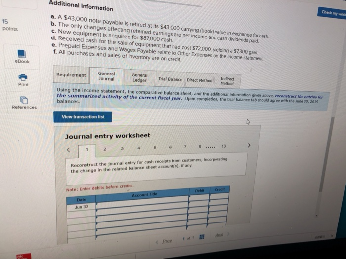 Comparative Balance Sheets June 30, 2019 and 2018 Assets 2019 Cash $