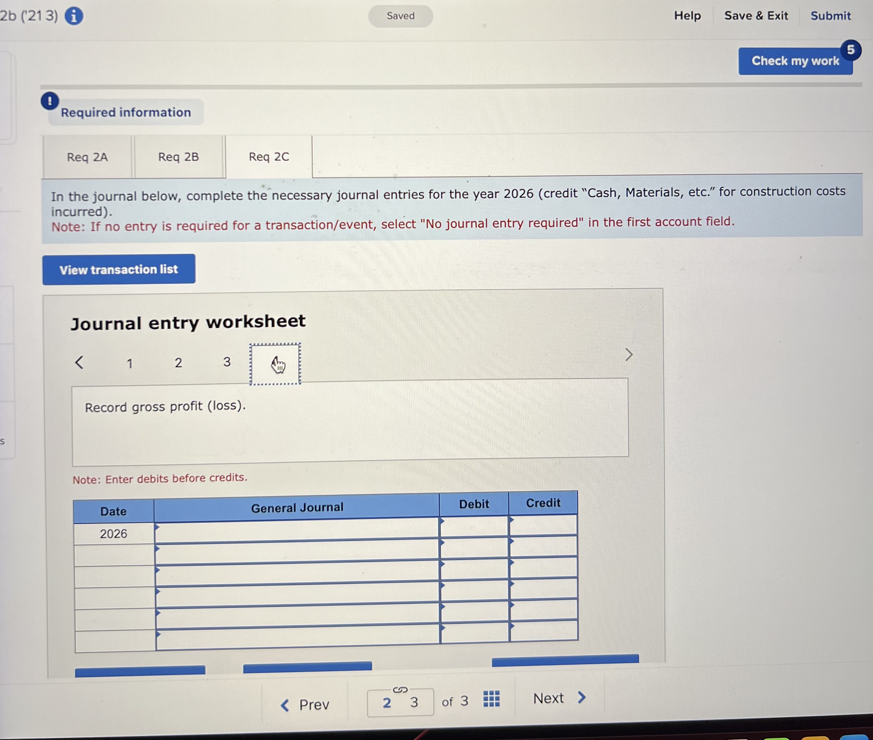 In the journal below, complete the necessary journal entries for the year