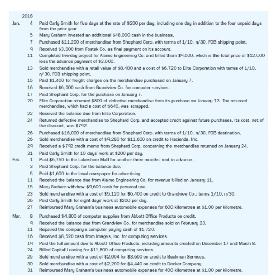 of this comprehensive problem were presented in Chapters 2, 3, and 4.
