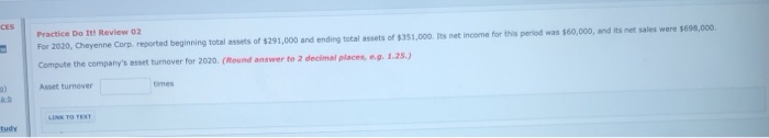  Practice Do It Review 02 For 2020, Cheyenne Corp. reported beginning
