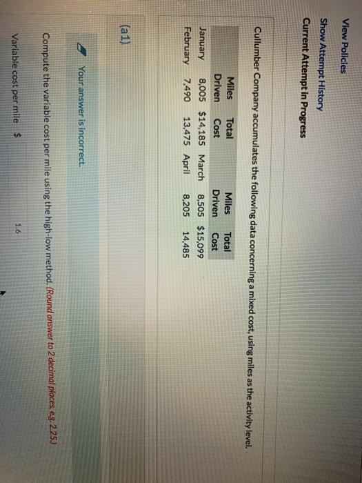  View Policies Show Attempt History Current Attempt in Progress Cullumber Company