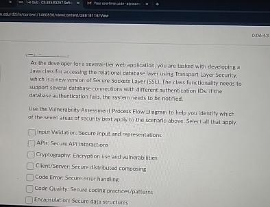  As the developer for a severa tier web anplication, you are