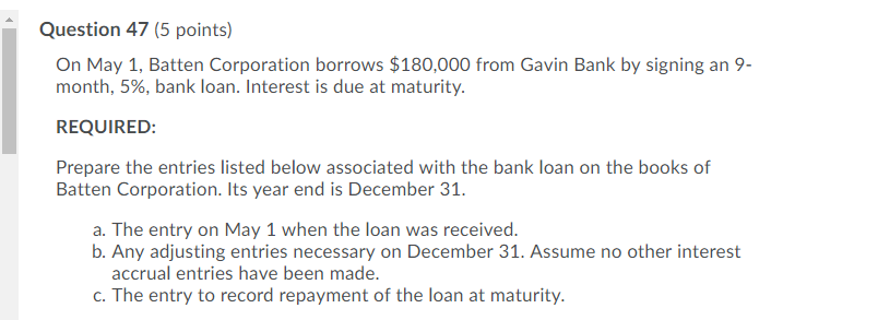 Hi , I need help with this question please. Question 47 (5