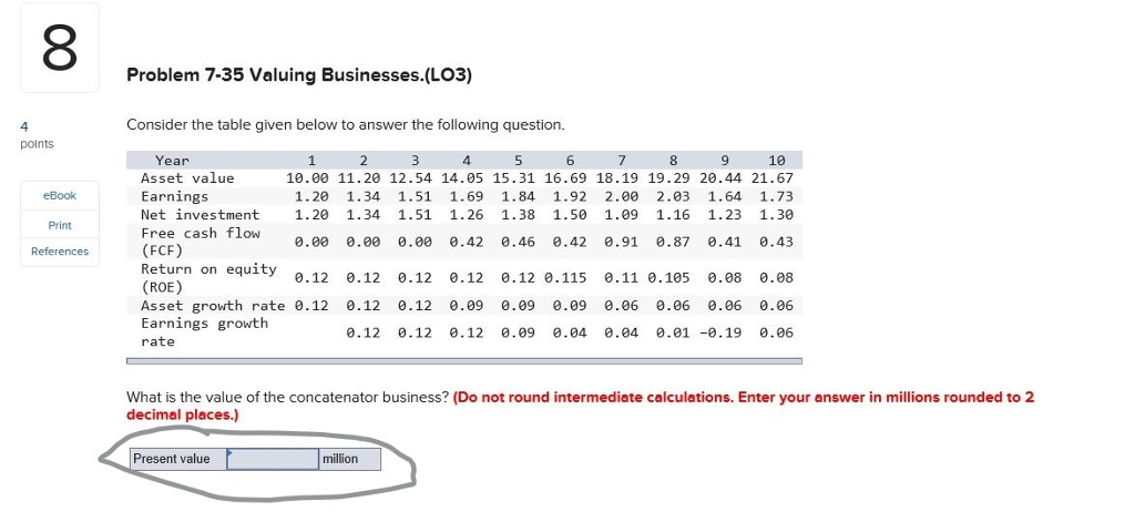 This is all the information the problem gives. 8 Problem 7-35 Valuing