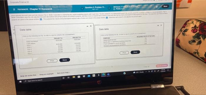  Guests. Problem www. Homework Chapter 11 Homework wil Datatable FORCA ce
