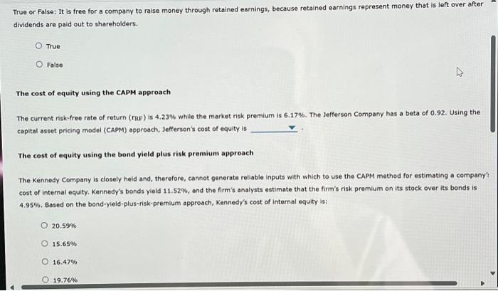  answer all please True or False: It is free for a