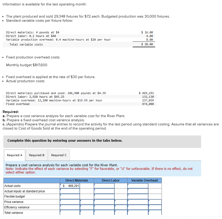  information is available for the last operating month: - The plant