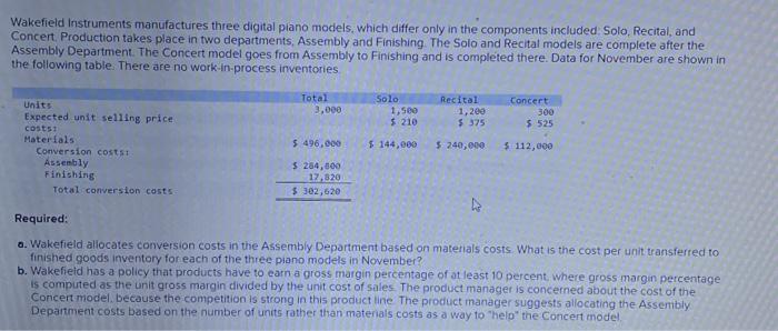  Wakefield Instruments manufactures three digital plano models, which differ only in