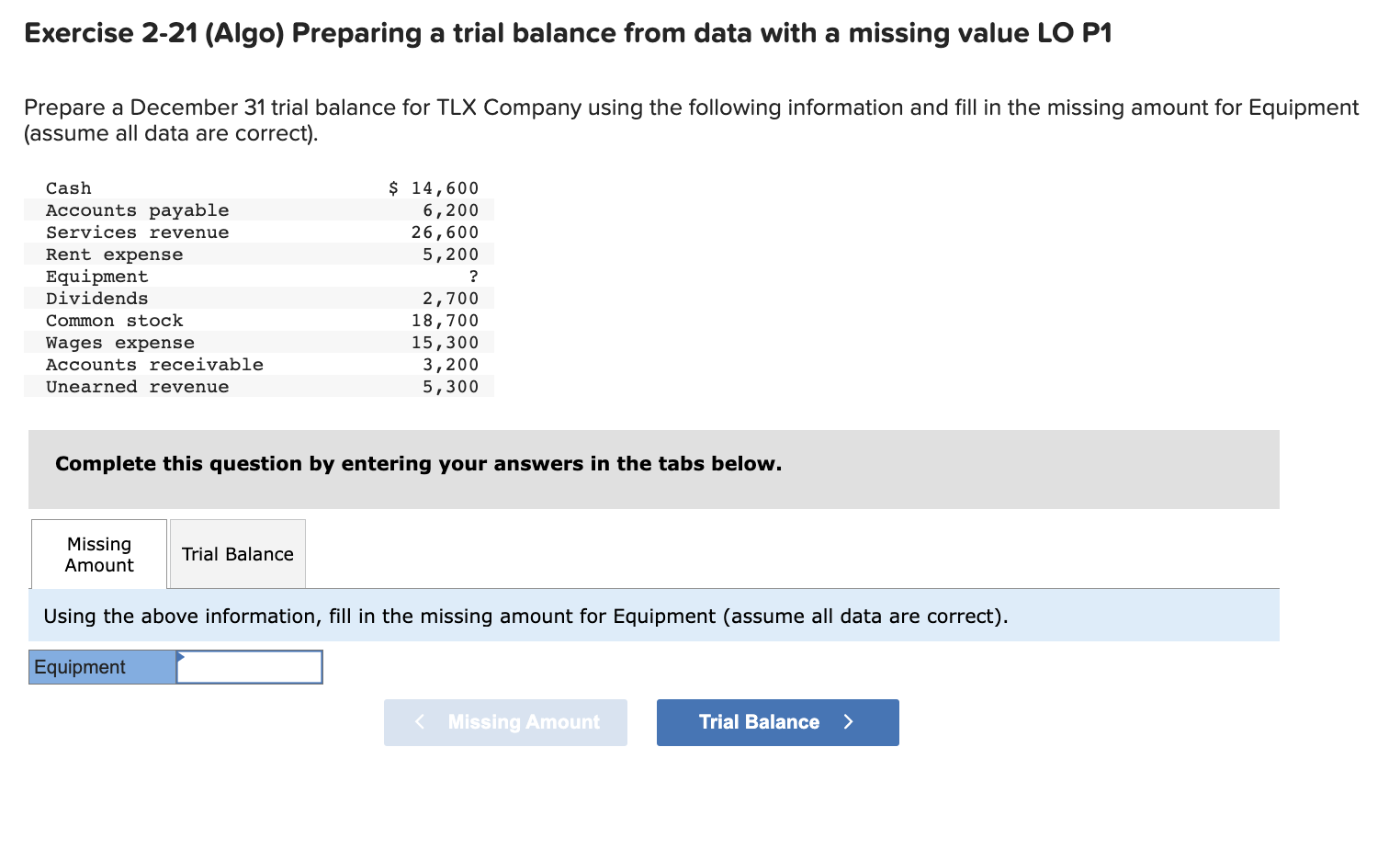 On December 31, the company's records show the following selected accounts and