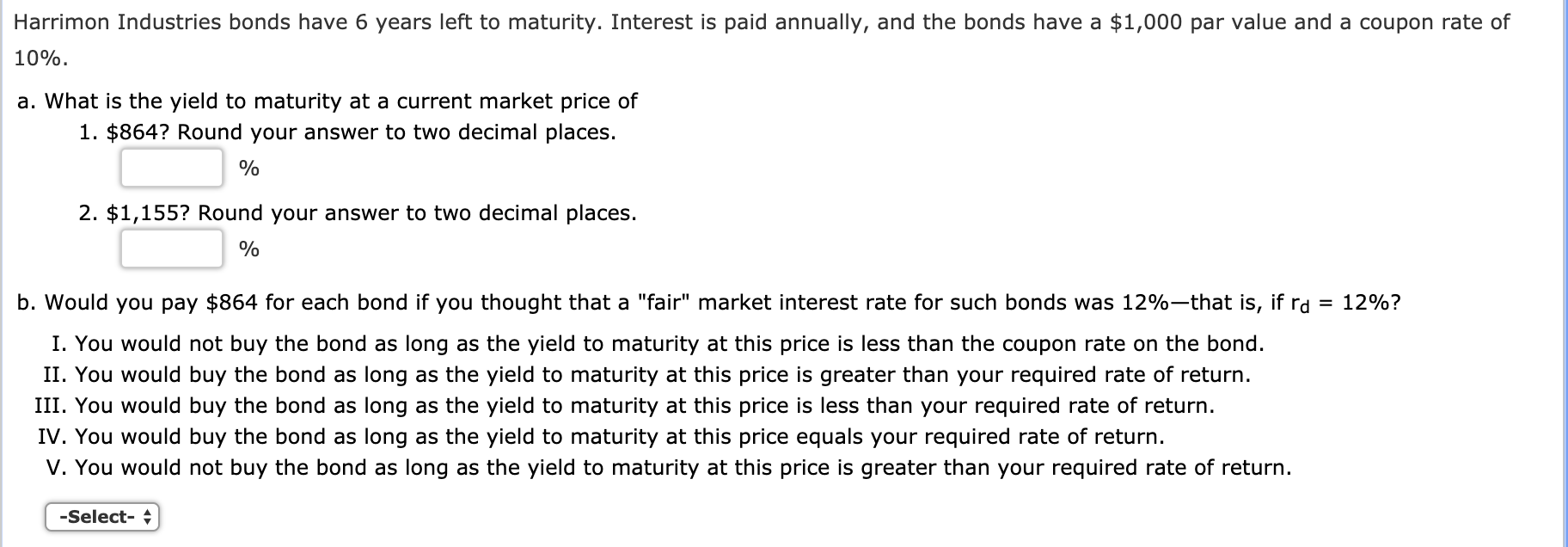11% annual coupon rate at their $1,000 par value. The bonds had