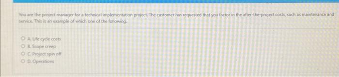  You are the project manager for a technical implementstion project. The