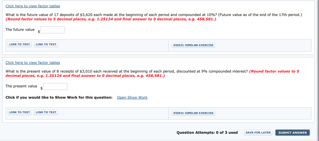 is independent of the others) Click here to view factor tables What