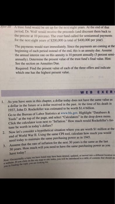  Please do #1 thank you erA trust fund would be set