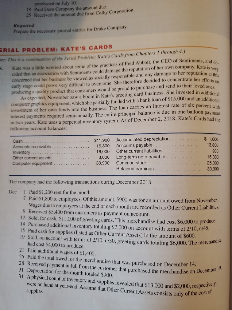from Chapter 1.) P2 In September 2019 Kate incorporated Kate's Cards after