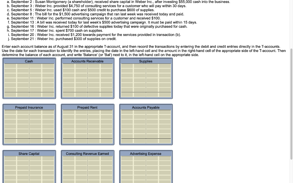 Question 1 [40 points] Weber Inc. began operations on August 1, 2014,