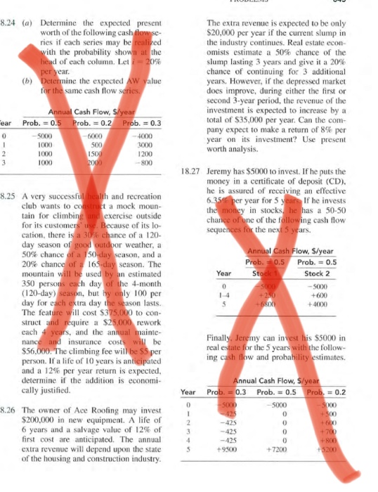  please answer 18.26 8.24 (a) Determine the expected present The extra