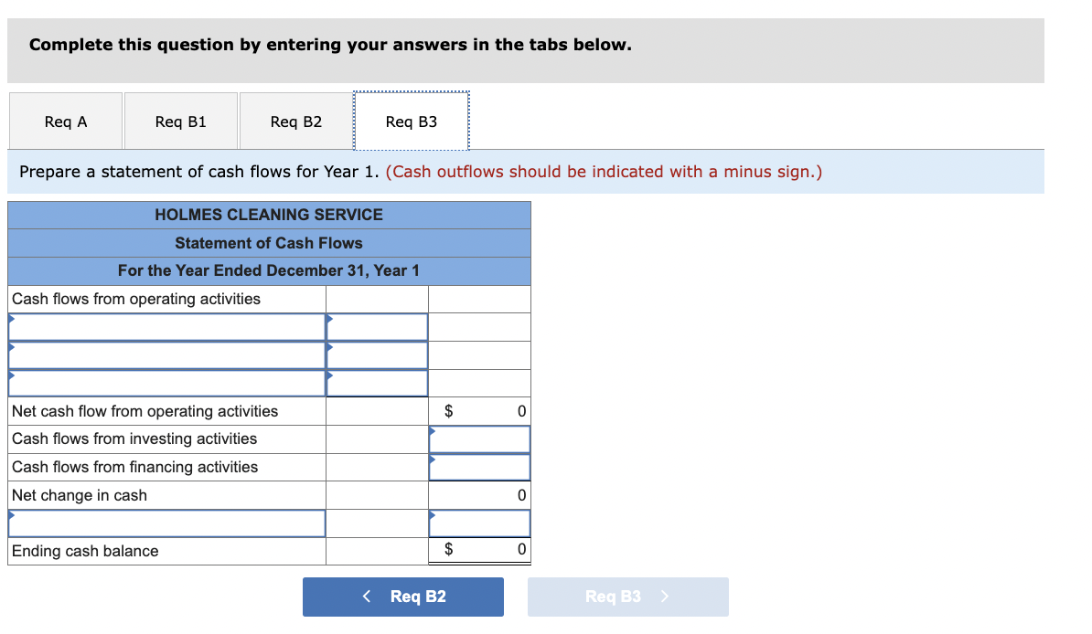 following events for its first year of operations: Events Affecting Year 1: