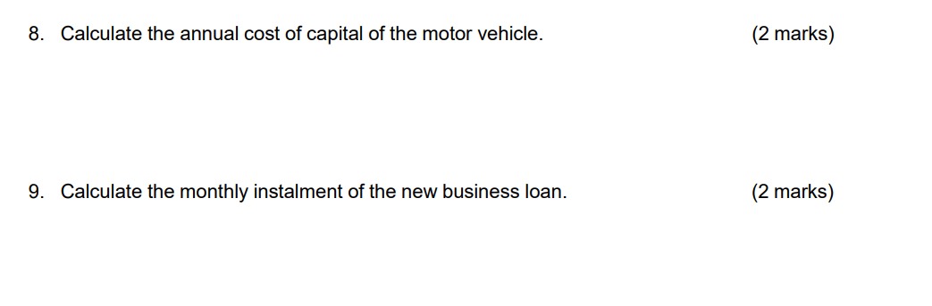 18. The MIRR of the project is %. (1 mark) 11. Complete