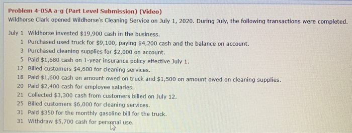 cleaning services. 31 Paid $350 for the monthly gasoline bill for the