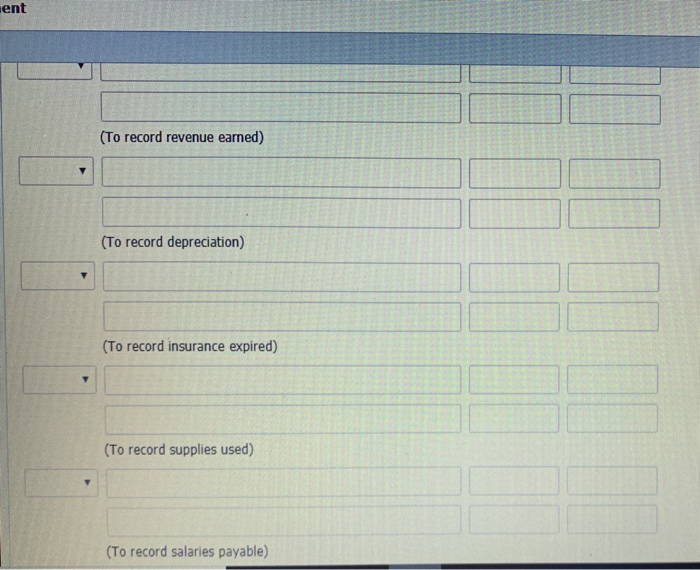 truck. 31 Withdraw $5,700 cash for personal use. problem.) Date Account Titles