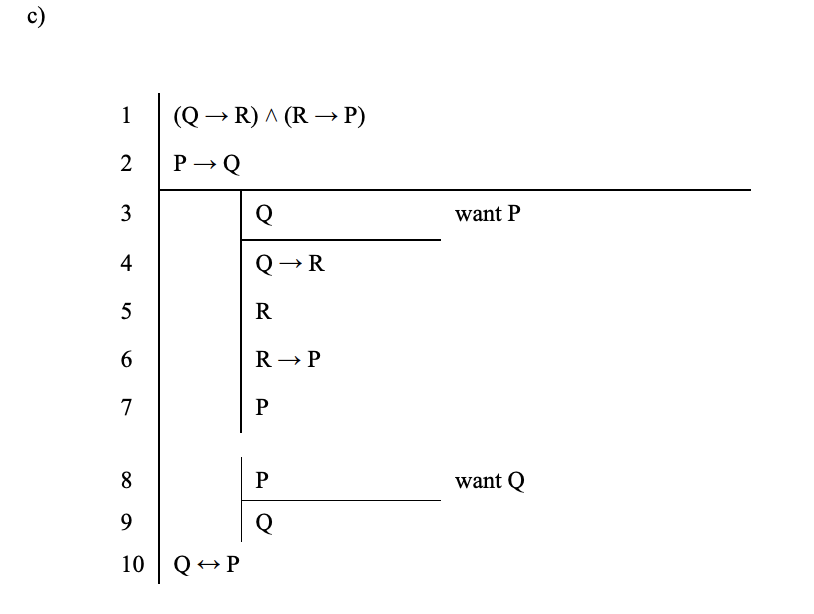 missing citations. 4 points each a) 1 R (-QA-S) 2 R want