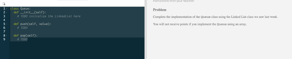 PYTHON 3 PLEASE COMPLETE CODE AS IS FOLLOW INSTRUCTIONS Problem Complete the