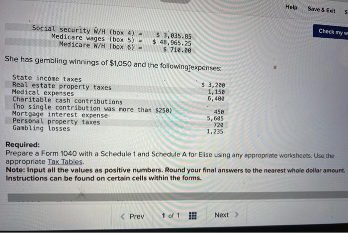  Hi, i need help with this tax return. I need form