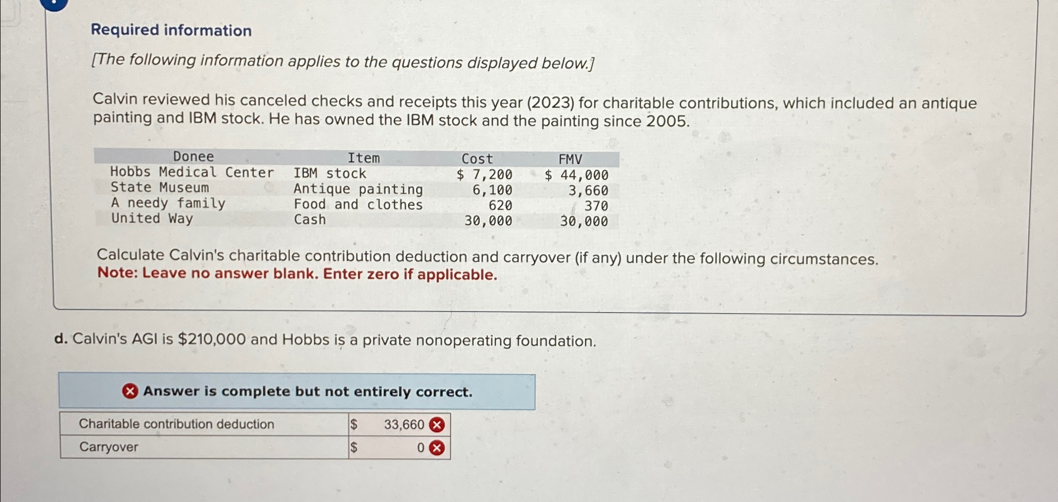  Required information [The following information applies to the questions displayed below.]